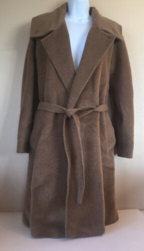 Women's Max Mara Coat Camel Brown Made In Italy Alpaca Wool Blend US Size 2