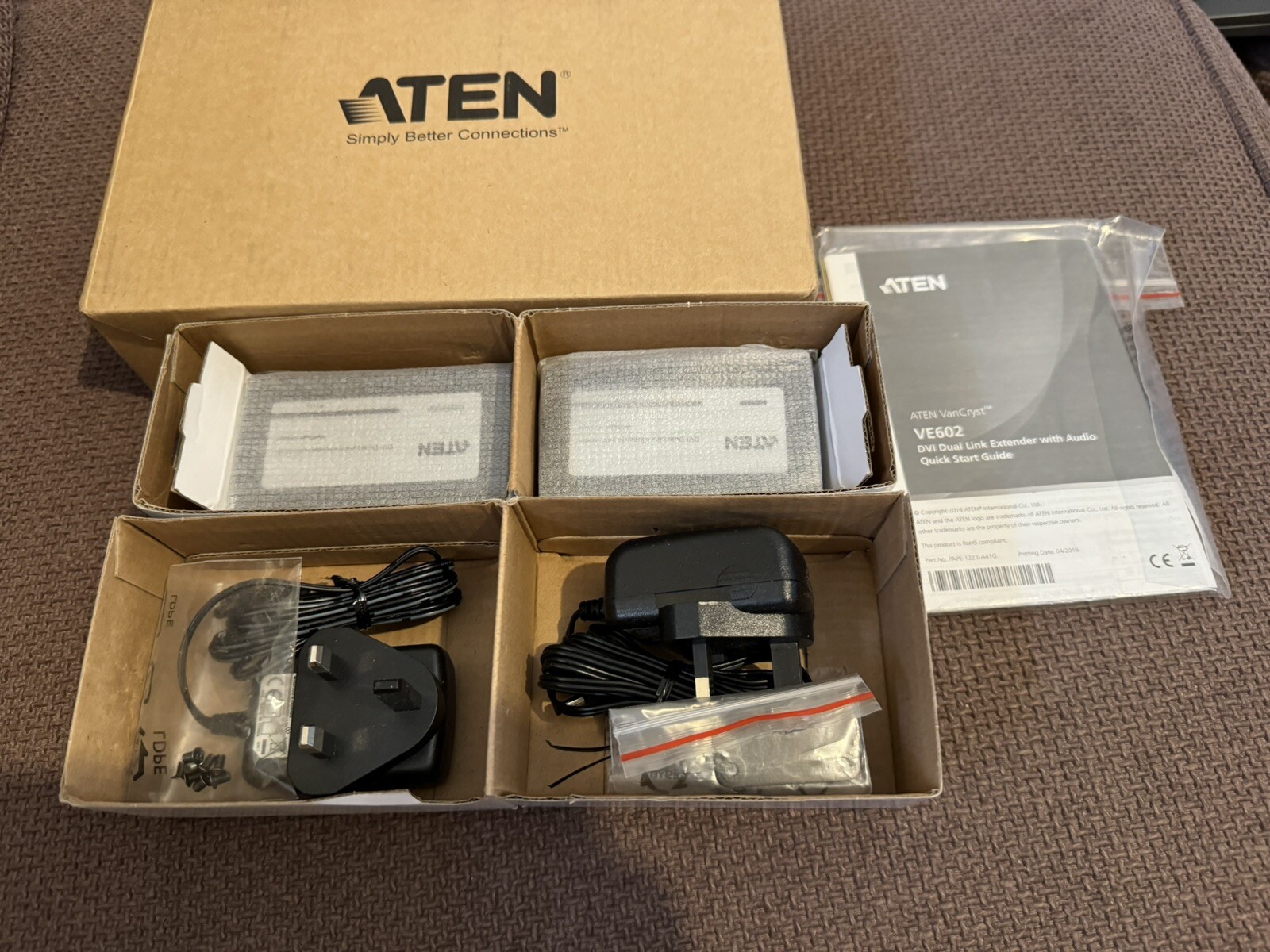 Aten VE602 DVI Dual Link/Audio Cat 5 Extender With Audio “NEW”