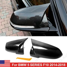For BMW F10 F11 Wing Side Mirror Cover Cap Carbon Fiber 5 Series LCI 2014-2017