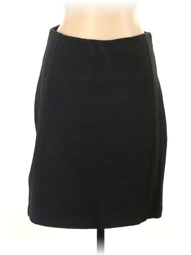 White House Black Market Women Black Casual Skirt 