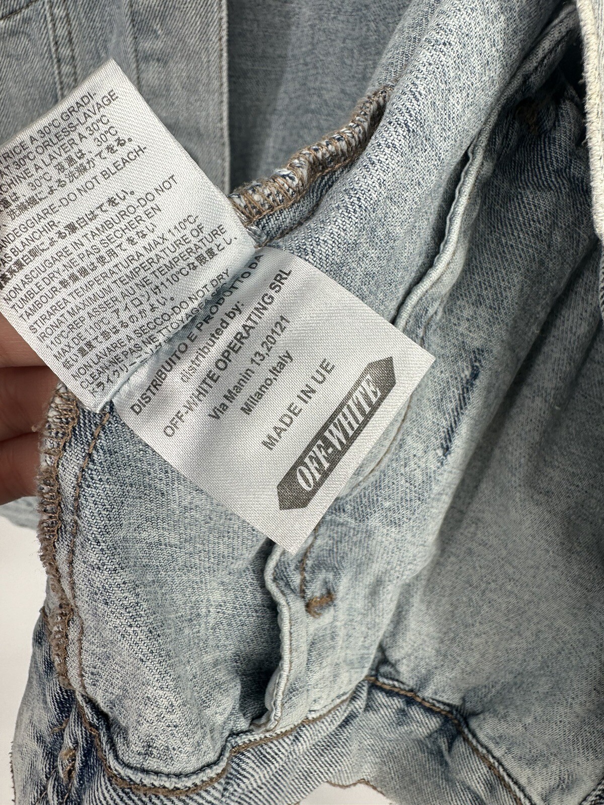 Off-White TEMPERATURE Jean Jacket Size medium - image 11