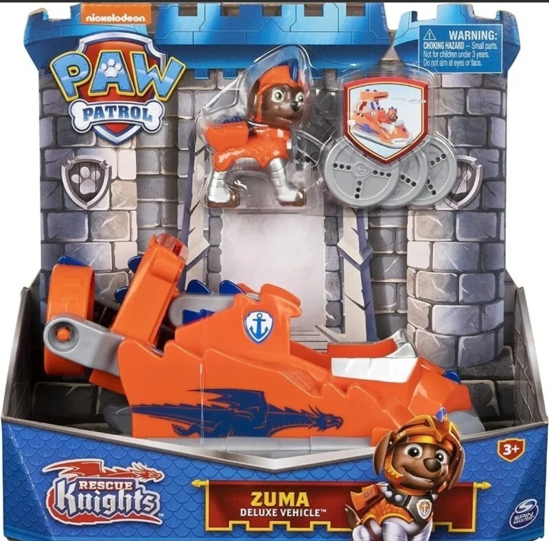 PAW Patrol Rescue Knights Zuma Transforming Toy Car With Figure