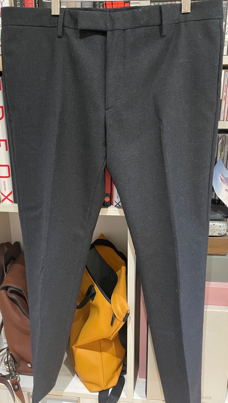 Pantalone uomo Saint Laurent Paris by Hedi Slimane grigio lana (taglia 52)