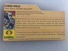 25th Anniversary GI JOE Filecard FILE CARD COBRA DVD  STORM SHADOW =