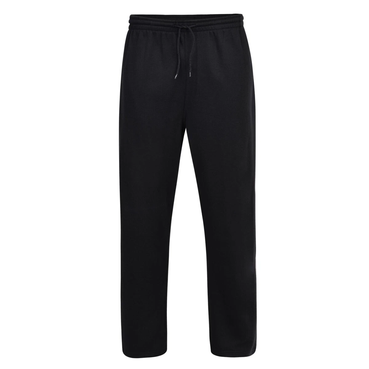Pantalon De Pyjama Grande Taille Leon Noir En Coton Rayé Coupe Droite