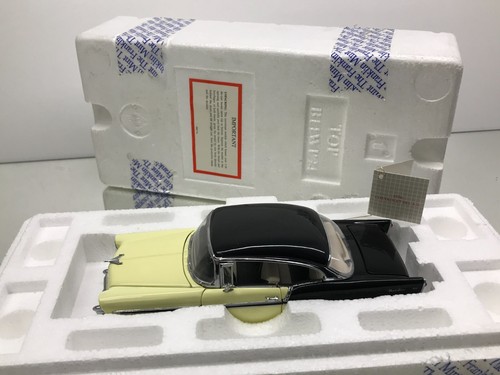 FRANKLIN MINT B11WP94 CHEVY BEL AIR SEDAN 1956 -YELLOW+BLACK 1:24- GOOD IN BOX - Imagen 19 de 19