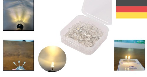 Helle 3mm Warmweiß LED Dioden, 120 Stück für Wissenschaftliche und DIY Projekte - Bild 2 von 7
