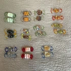 Vintage Murano Style Hand Blown Glass Wrapped Candy Pieces 2.5” Lot Of 22