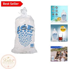 Convenient 25 Count Ice Bags - 10lb Capacity, Twist Tie Closure  Food Safe