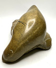 Abstract Hand Carved Stone Dolphin Sculpture on Natural Rock Base Modern Art — photo 8
