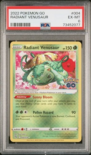 Radiant Venusaur graded PSA 6 for sale on eBay