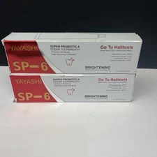 2 Pack Yayashi SP-6 Probiotic Whitening Toothpaste Oral Health NEW 120g Exp 2027