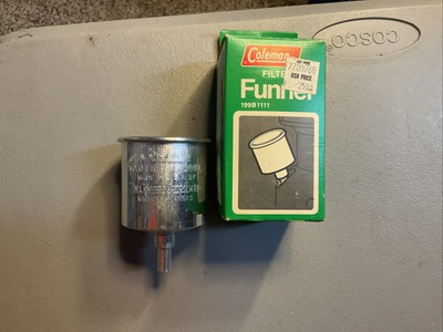 #ad VINTAGE COLEMAN NO. 0 FILTER FUNNEL WITH BOX NOS $24.95