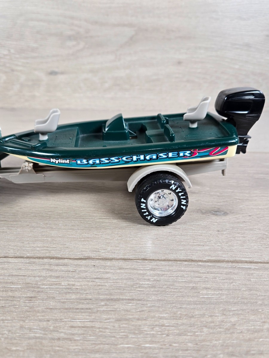 NYLINT Bass Chaser ブリキ Vintage Nylint Bass Chaser Truck, Boat & Trailer 1990's Trailer