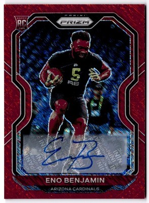 2020 Prizm - Rookie Autographs Prizm Red Shimmer Eno Benjamin 324 /35 Cardinals