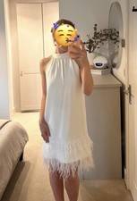 Karen Millen White Feather Hem Dress – Brand New with Tags – Size 6