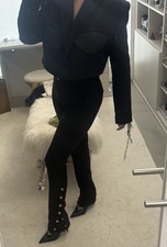 Versace black dress pants with golden buttons IT 40/Small