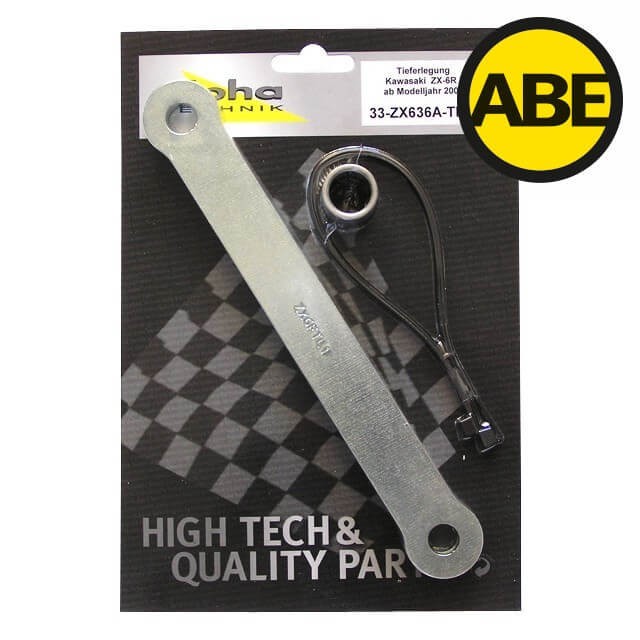 Kit de rabaissement Kawasaki ZX6R ZX636A pour abaisser la hauteur ALPHA TECHNI