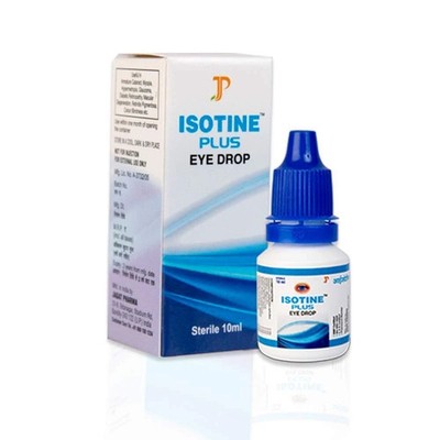 Pack Of 2 Cataract Herbals Eye Drops Glaucoma Non-Carnosine (NAC), ISOTIN 10ml