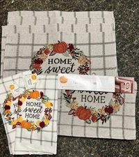 HOME SWEET HOME TABLE RUNNER PLACEMATS TOWEL SET 7 PC SET