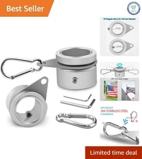 360° Rotating Aluminum Flag Pole Rings – Pack of 2, Anti-Wrap Design