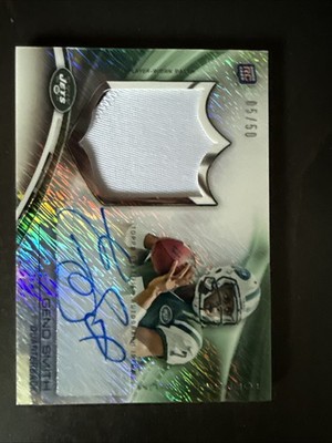 2013 Topps Platinum Rookie Patch Autographs Prism Refractors Geno Smith /50