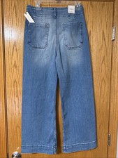 Anthropologie Maeve Colette Jeans Women 29 Wide Leg High Rise Stretch Denim Crop