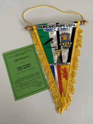 AS Saint Etienne Saint Mirren rare fanion coupe d'Europe 1980-1981 ASSE - Photo 1/2