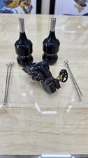 Black Rotary Tattoo Machine Lightweight Metal with 2 Grips and 4 Rods