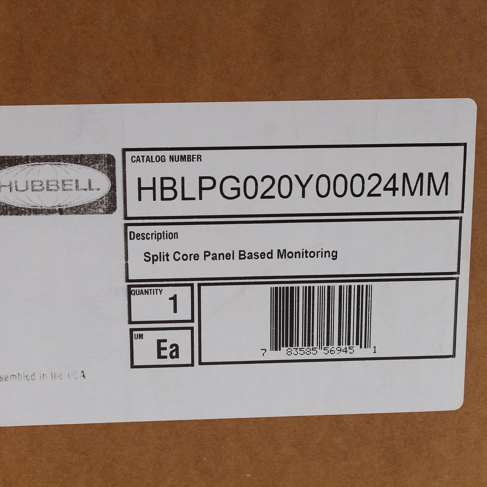 Hubbell Split Core Panel Monitor 240A 120/208V-240/415V 3PHY HBLPG020Y00024MM - Image 3 of 3
