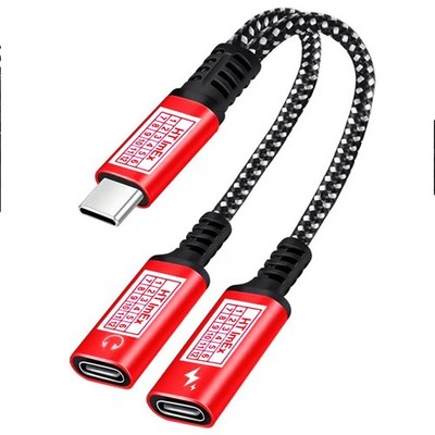 USB C Splitter Y 2-in-1 Kopfhörer Laden 60W Adapter für Huawei MatePad 11.5 2023