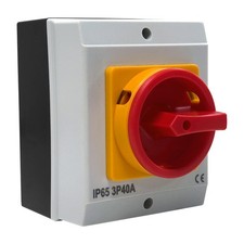 3 PHASE ISOLATOR SWITCH DISCONNECTOR  40A  3 Pole Triple IP65