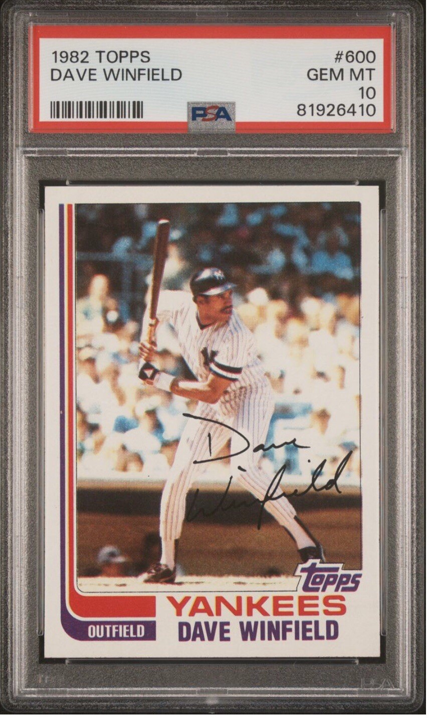 Dave Winfield #600 Baseball Cards 1982 Topps trading card — raw and PSA graded price guide