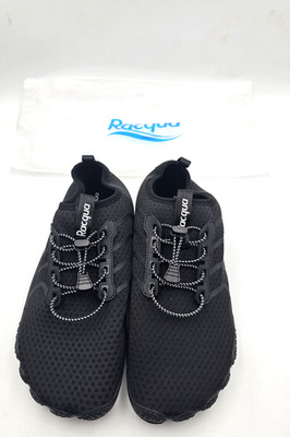 Racqua MEN'S Water Shoes Walking Hiking Aqua Socks, Size 12.5 Quick Dry Black
