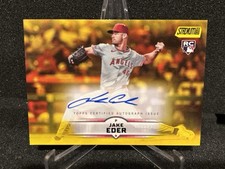 2025 Topps Stadium Club Jake Eder On Card Auto Yellow RC Angels