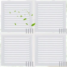 4 Pcs 6 x 6 Inch Aluminum Gable Vents Attic Vents Metal Gable Wall Shed Vent ...