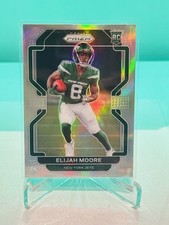2021 Prizm Elijah Moore Silver Prizm Rookie Card RC #346 Jets SP. rookie card picture