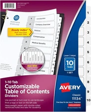 Avery Index Tabs 11134