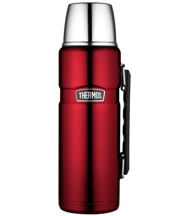 Thermos bouteille isotherme 1.2l rouge haute performance thermique anti-fuite