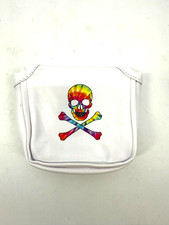Sunfish Golf Putter Headcover Tiedye Skull Bones Solid White Mallet Magnetic 119