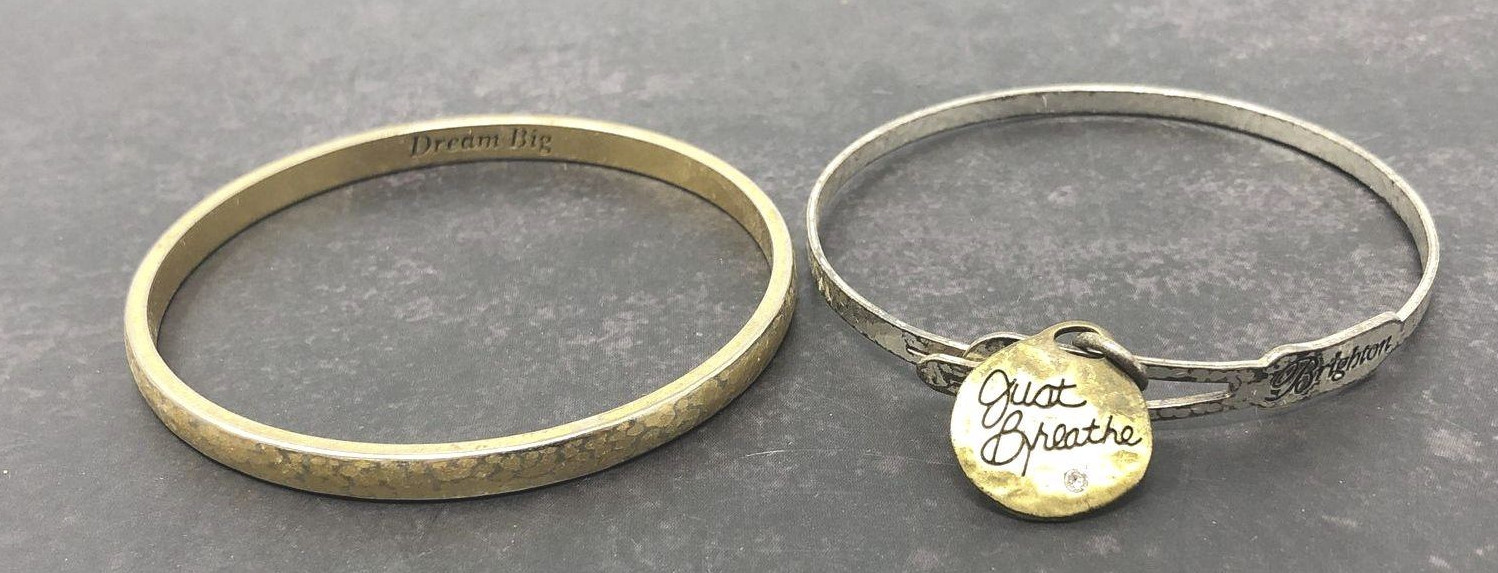 Assorted brighton bangle bracelets quotes just br… - image 1