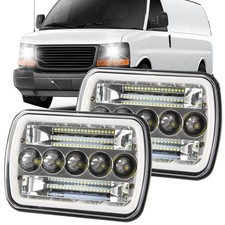 5x7 7x6 Headlights with DRL  Turn Signal,800 Brightness Xenon White H6054 H...
