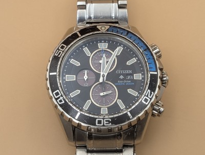 B612-S117071 CITIZEN ECO-DRIVE PROMASTER BLACK DIAL MEN'S WATCH EC