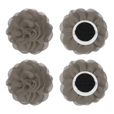 3.1" Dog Collar Flowers for Dogs Taupe 4Pcs