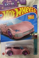 New 2022 Hot Wheels Tooned Barbie Extra Pink Dream Car-Convertible