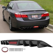 For Honda Accord Sport Sedan Carbon Fiber Rear Bumper Diffuser Led Brake Light For Honda Accord Sport Sedan Carbon Fiber Rear Bumper Diffuser Led Brake Light