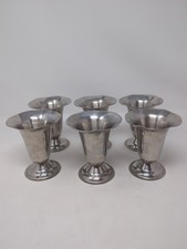 6 Vintage Korea Stainless Steel Footed Ice Cr...