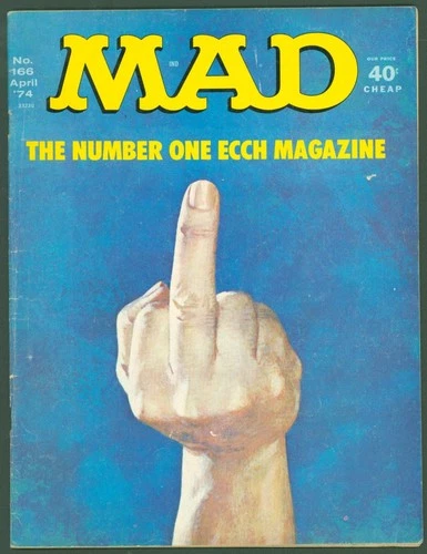 Mad Magazine #166 (April 1974) Norman Mingo Cover "American Confetti" [EC] SA