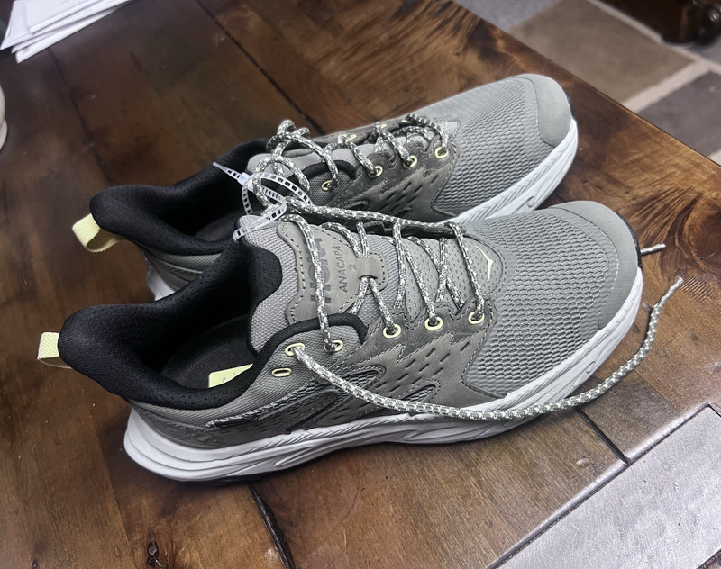 HOKA ONE Anacapa 2 Low GTX Hiking Shoes Green/Gray Men's US 7 woman’s 8.5