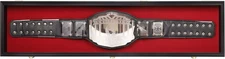 Wrestling Belt Display Case Black Solid Wood WWE MMA Boxing Championship Cabinet